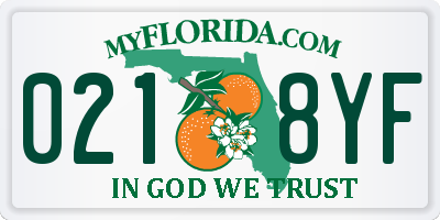 FL license plate 0218YF