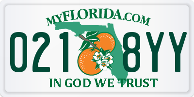 FL license plate 0218YY