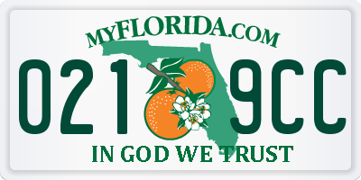 FL license plate 0219CC