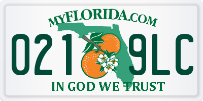 FL license plate 0219LC
