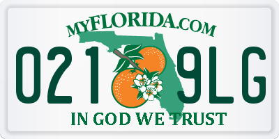 FL license plate 0219LG