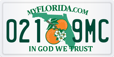 FL license plate 0219MC