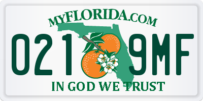 FL license plate 0219MF