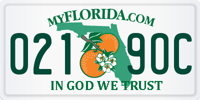 FL license plate 0219OC