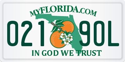 FL license plate 0219OL