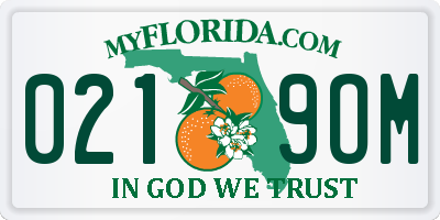 FL license plate 0219OM
