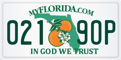 FL license plate 0219OP