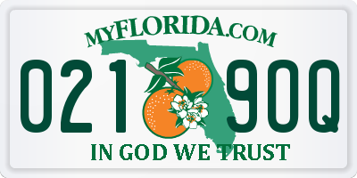 FL license plate 0219OQ