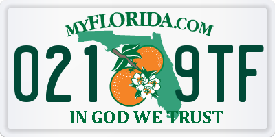 FL license plate 0219TF