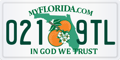 FL license plate 0219TL