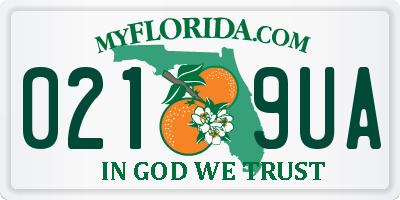 FL license plate 0219UA