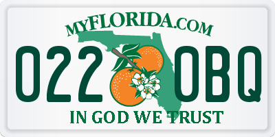 FL license plate 0220BQ