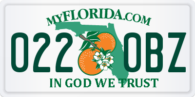 FL license plate 0220BZ