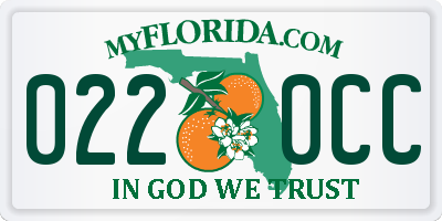 FL license plate 0220CC