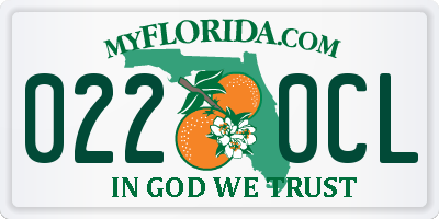 FL license plate 0220CL