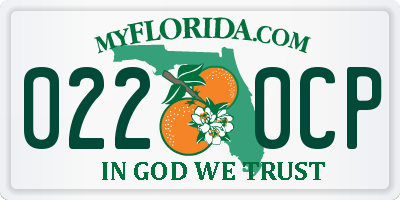 FL license plate 0220CP