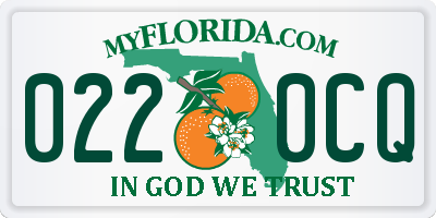 FL license plate 0220CQ