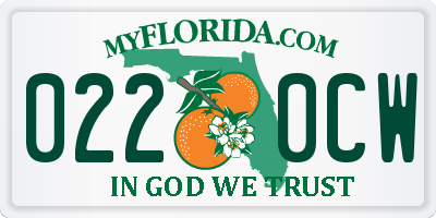 FL license plate 0220CW
