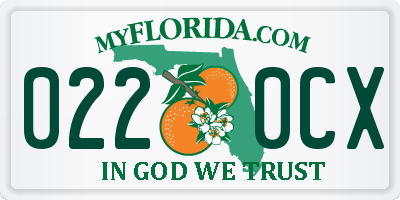 FL license plate 0220CX