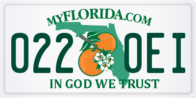 FL license plate 0220EI
