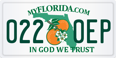 FL license plate 0220EP