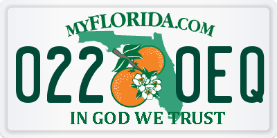 FL license plate 0220EQ