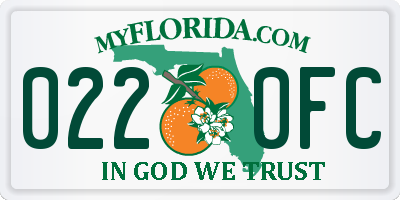 FL license plate 0220FC
