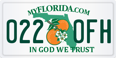 FL license plate 0220FH