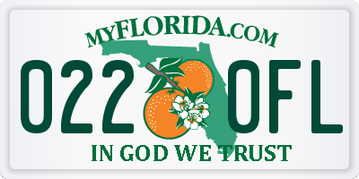 FL license plate 0220FL