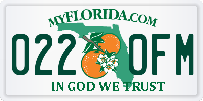 FL license plate 0220FM