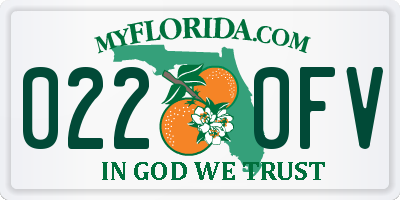 FL license plate 0220FV