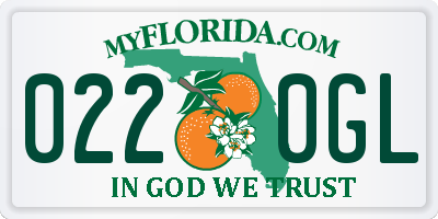 FL license plate 0220GL