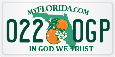 FL license plate 0220GP