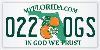 FL license plate 0220GS