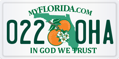FL license plate 0220HA