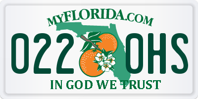 FL license plate 0220HS