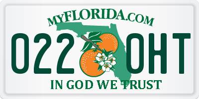 FL license plate 0220HT