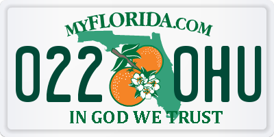 FL license plate 0220HU