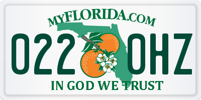 FL license plate 0220HZ