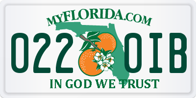 FL license plate 0220IB