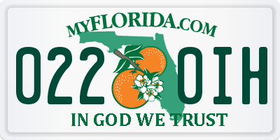 FL license plate 0220IH