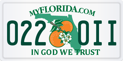 FL license plate 0220II