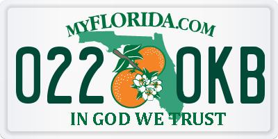 FL license plate 0220KB