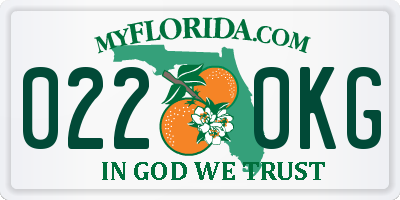 FL license plate 0220KG
