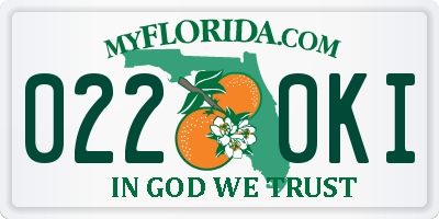 FL license plate 0220KI