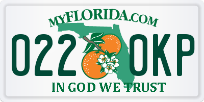 FL license plate 0220KP