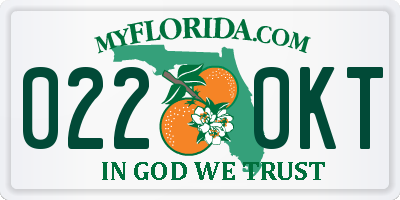 FL license plate 0220KT