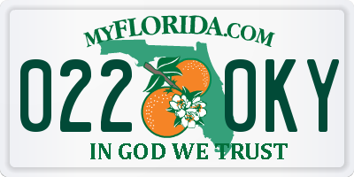 FL license plate 0220KY