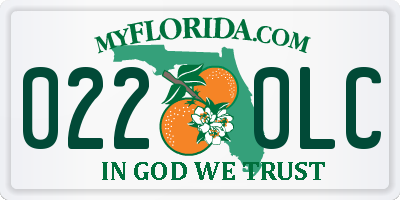 FL license plate 0220LC