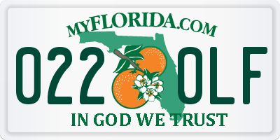 FL license plate 0220LF